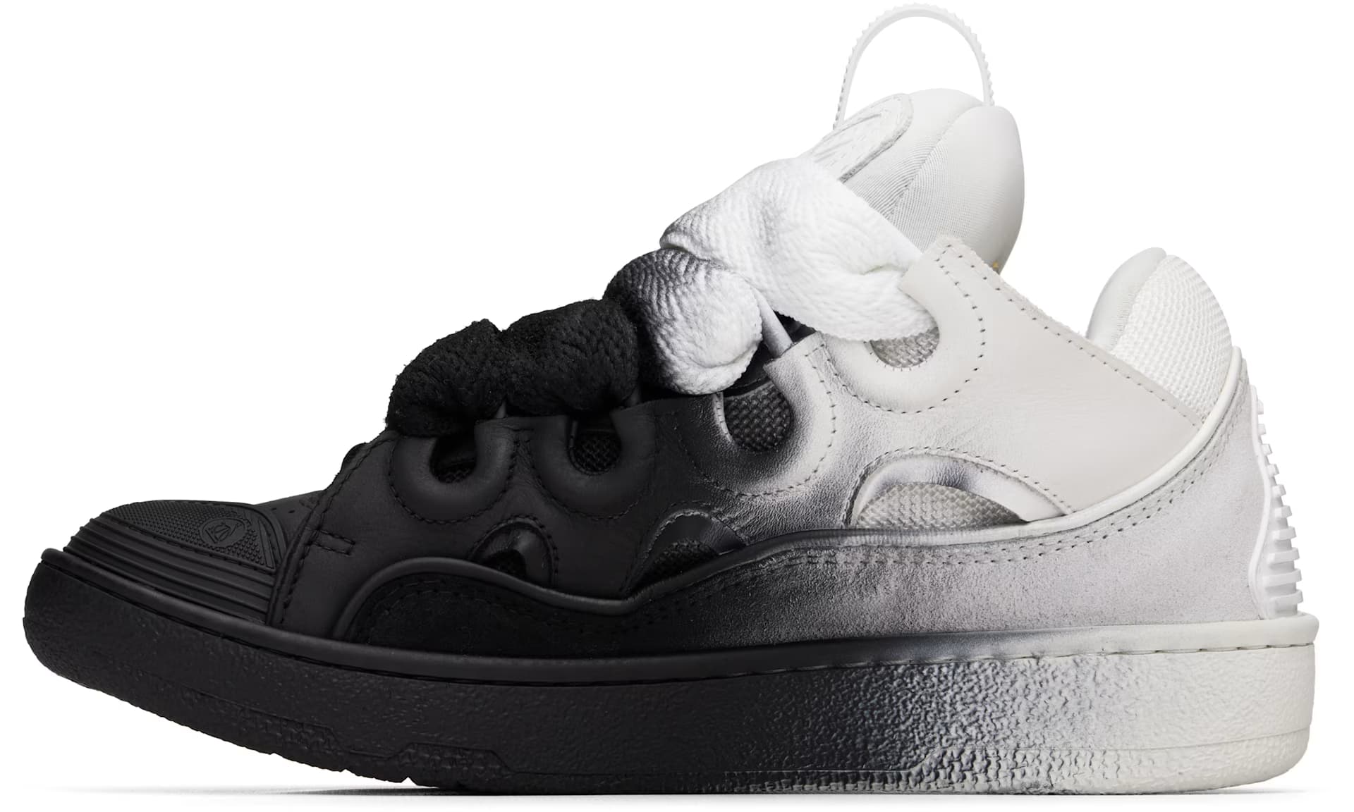 Black & White Curb Spray Sneakers 3