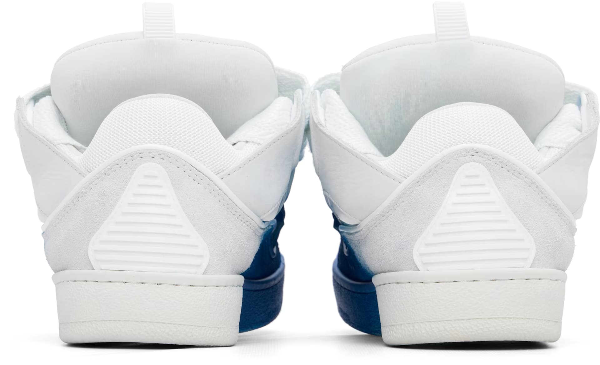Blue & Off-White Spray Curb Sneakers 2