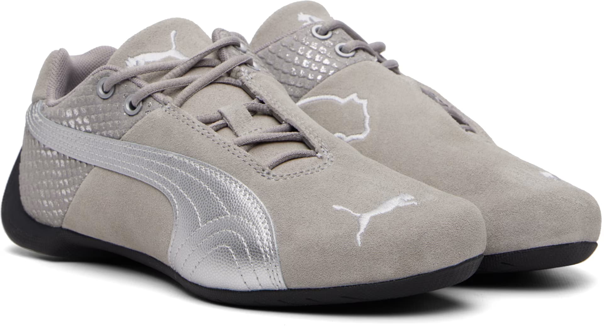 Gray Future Cat Emboss Sneakers 4