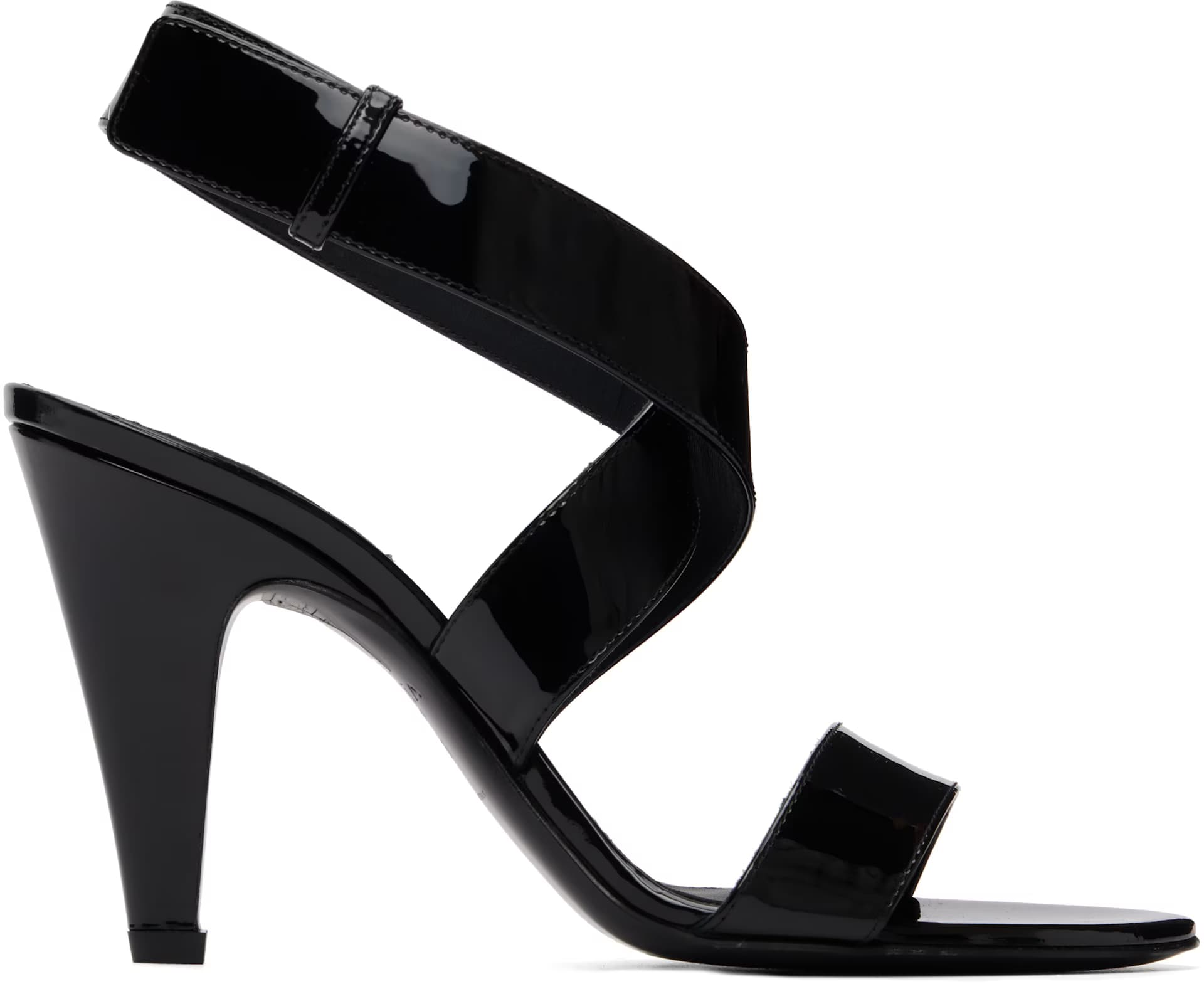 Black Cone Heeled Sandals by ALAÏA