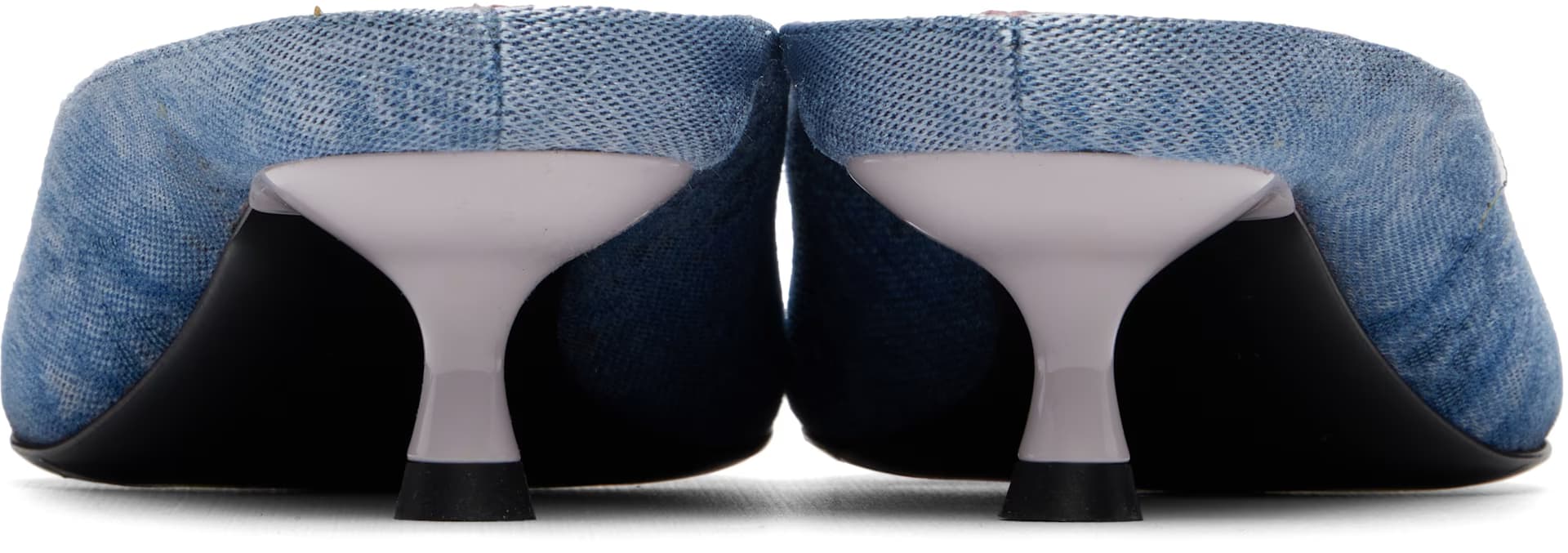 Blue D-Diam's-Low Denim Mule Heels 2