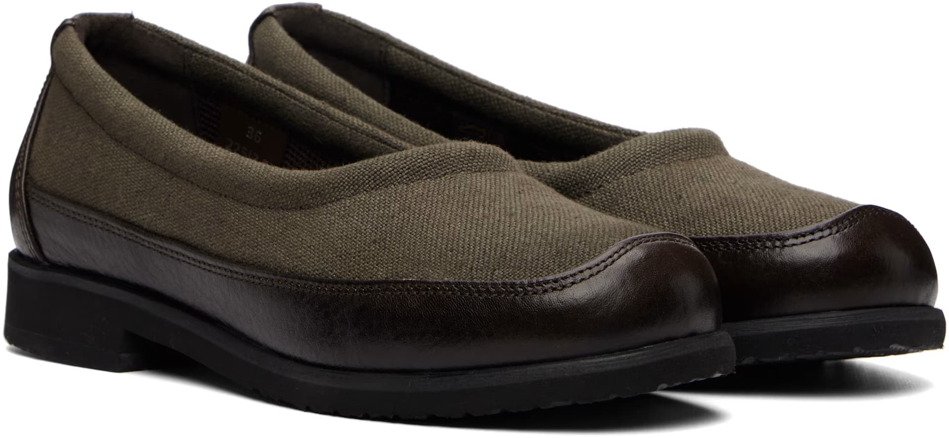 Khaki Bohemian Slipper Flats 4