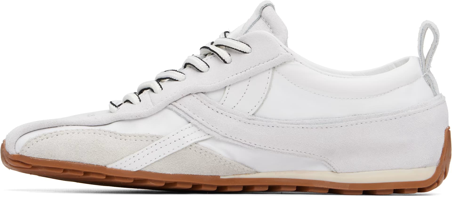 White Tb.304 Nylon Leather Sneakers 3