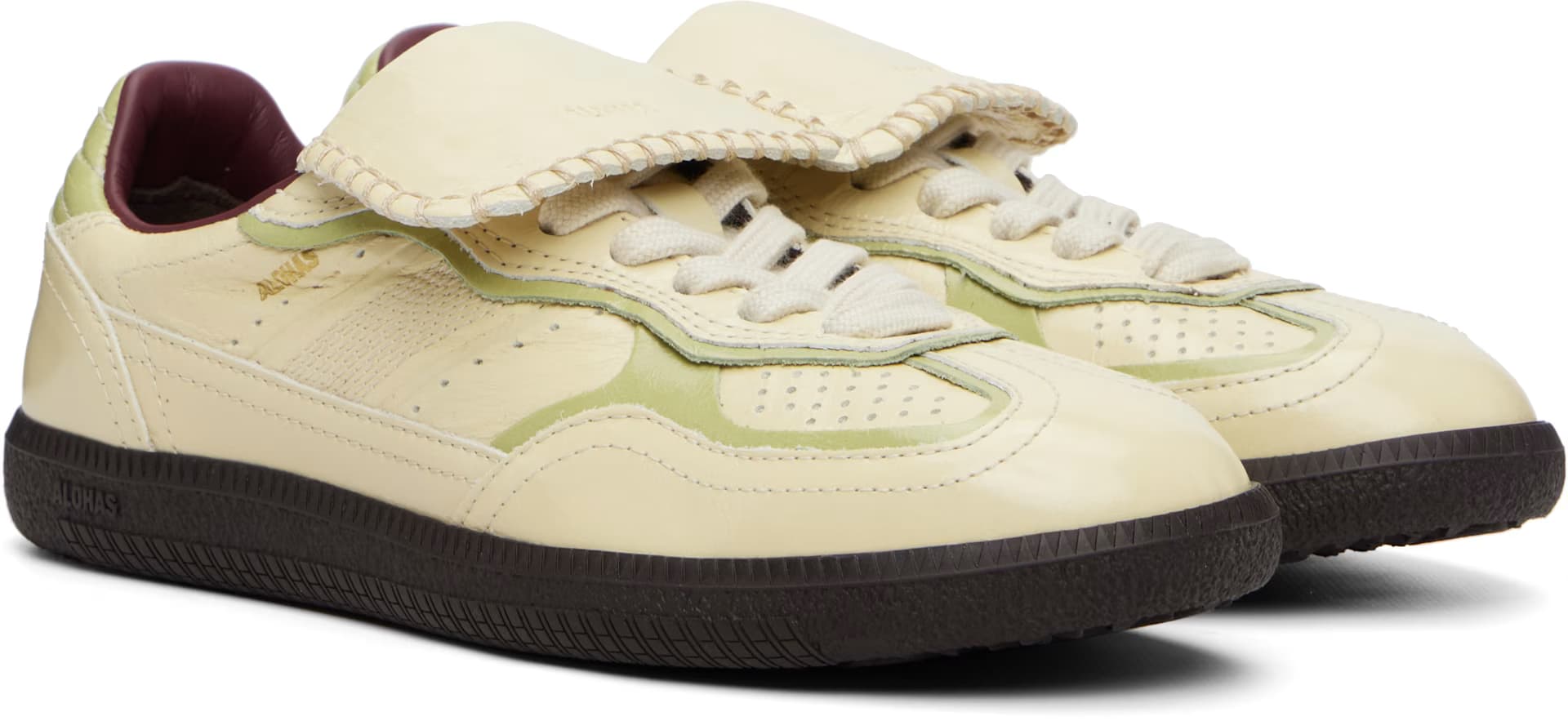 Beige Tb.490 Club Leather Sneakers 4