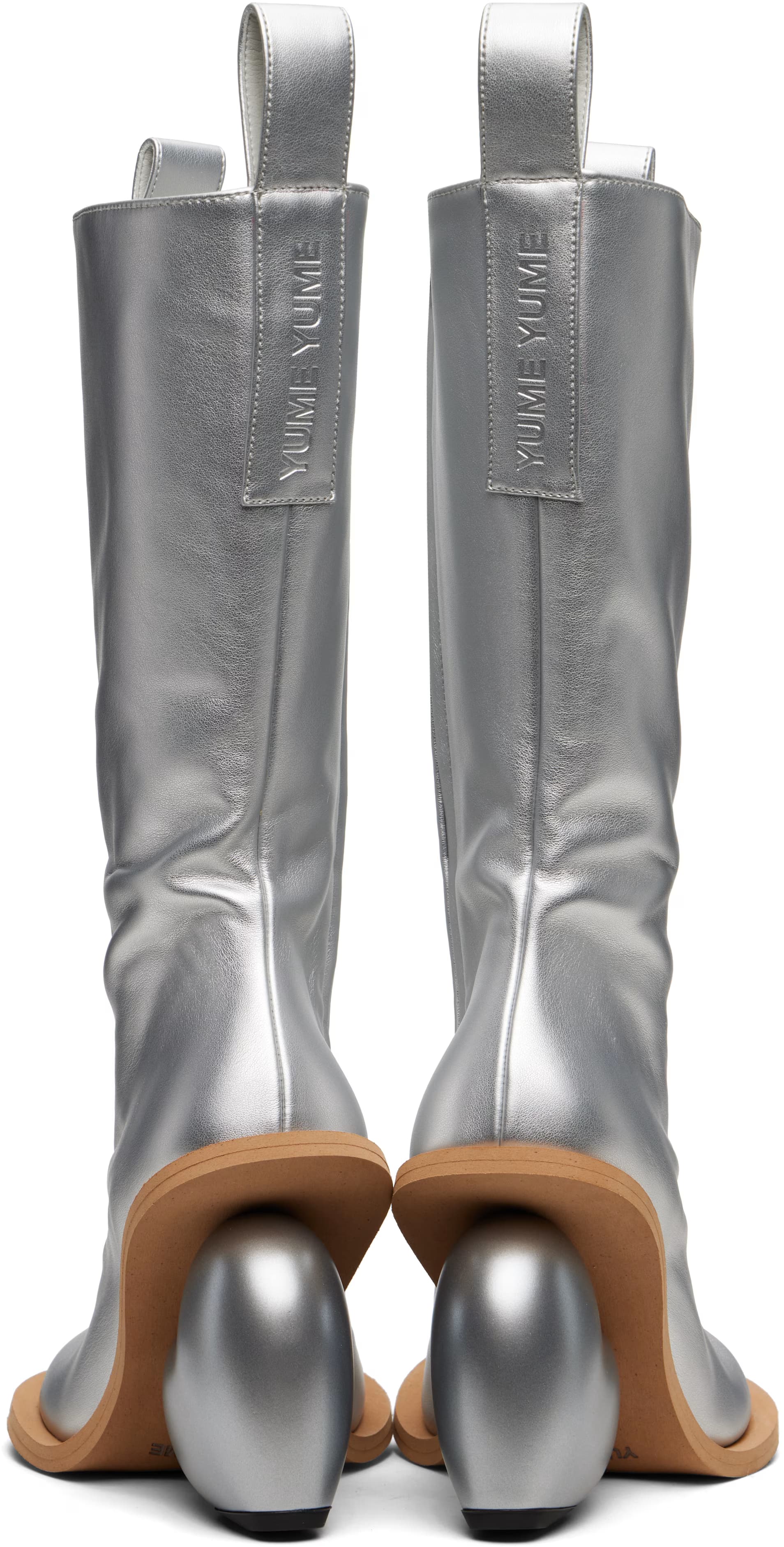 SSENSE Exclusive Silver Love Tall Boots 2