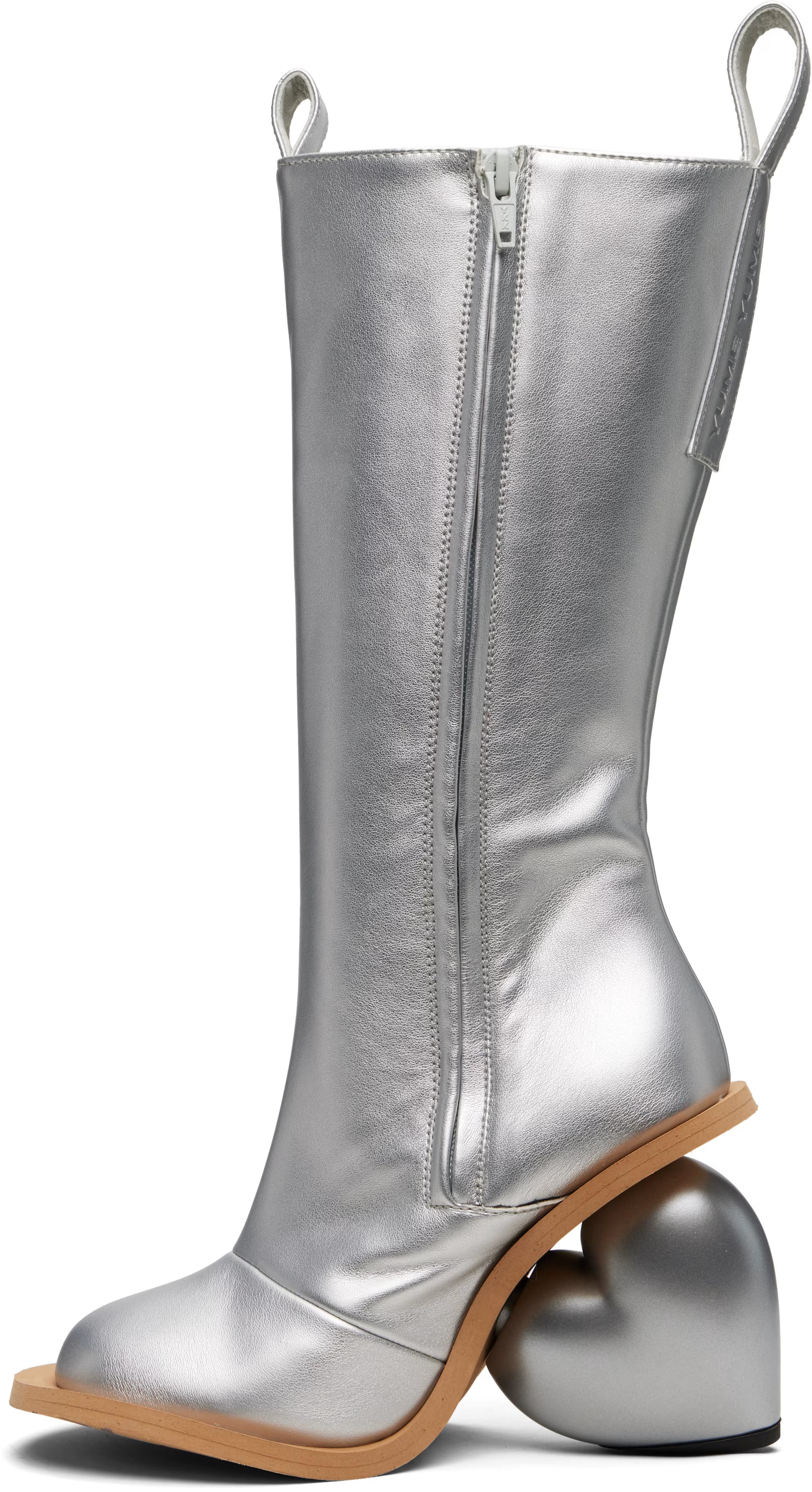 SSENSE Exclusive Silver Love Tall Boots 3