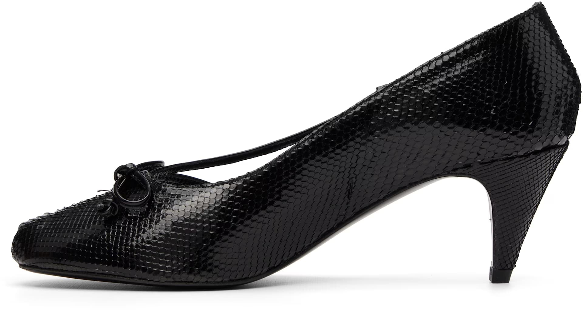 Black Double Shoe Kitten Heels 3