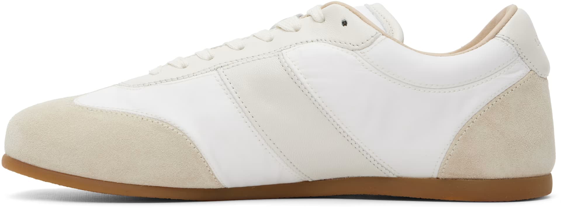 White & Beige Soft Runner Sneakers 3