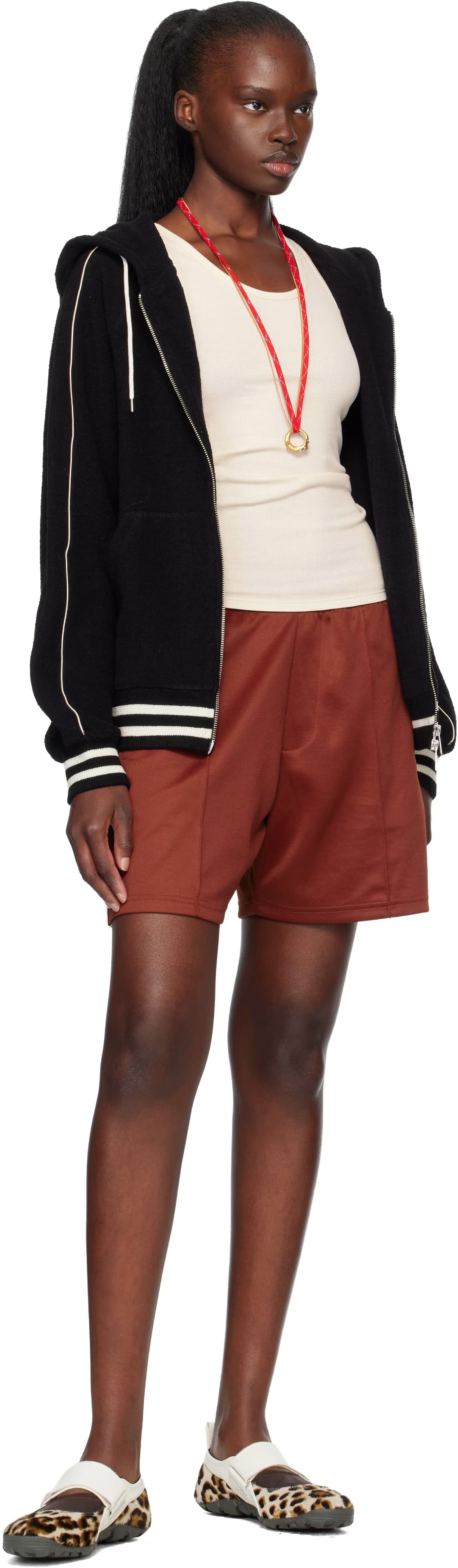 Beige & Brown Jewel Mary Jane Sneakers 5