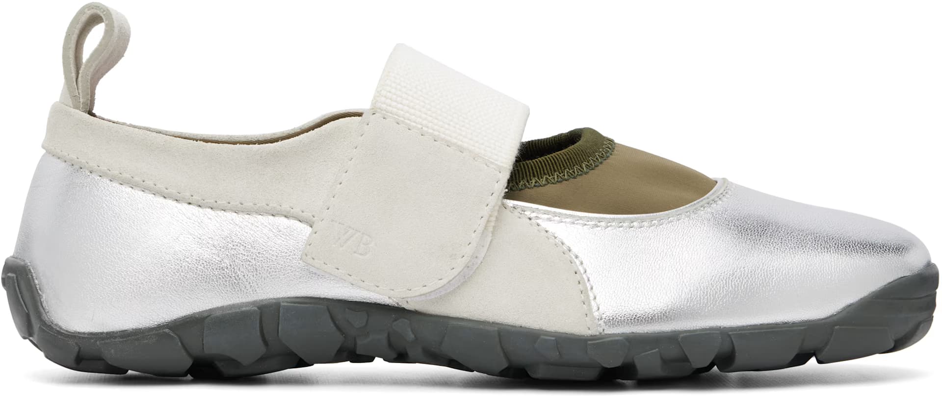 Silver Jewel Mary Jane Sneakers by Wales Bonner