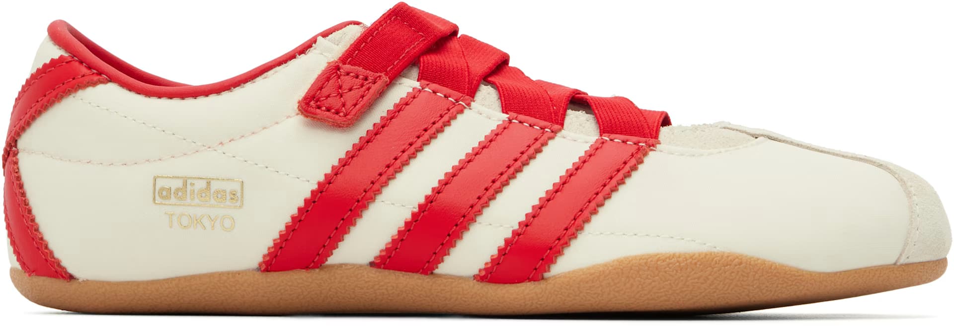 White & Red Tokyo Mary Jane Sneakers by Adidas