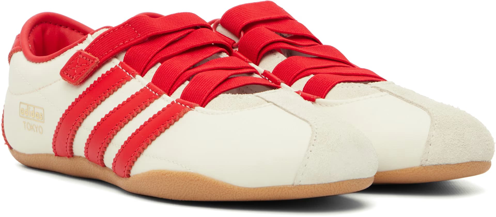 White & Red Tokyo Mary Jane Sneakers 4