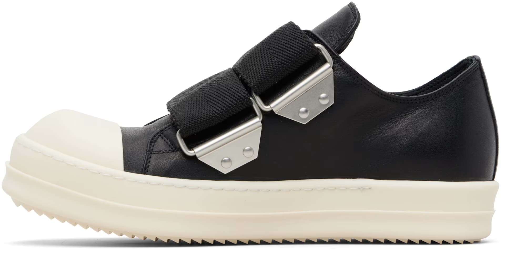 Black Temple Strap Low Sneakers 3