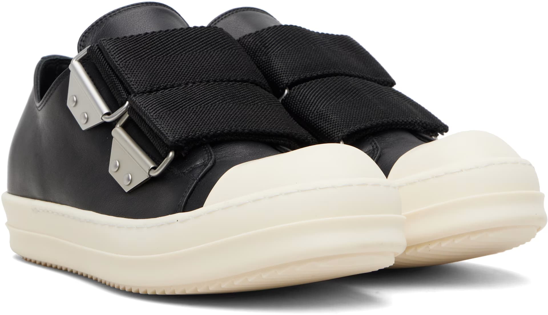 Black Temple Strap Low Sneakers 4