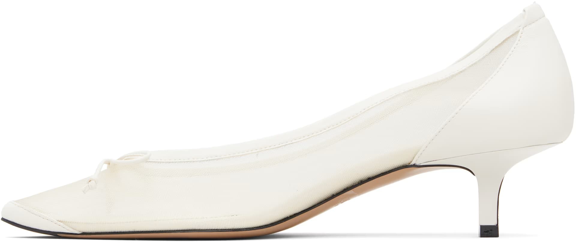 White 'The low Turni' Heels 3