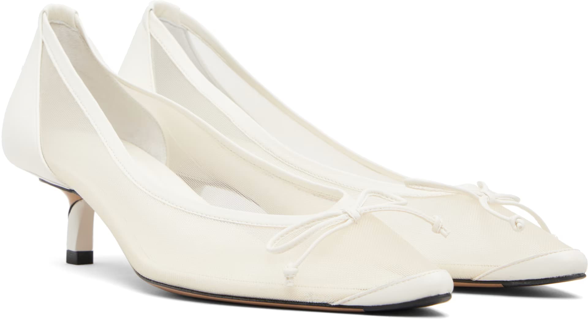 White 'The low Turni' Heels 4