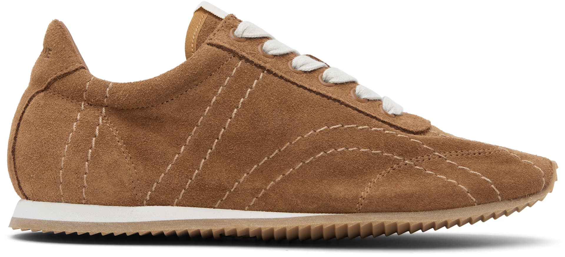 Tan Flex Suede Sneakers by Toteme