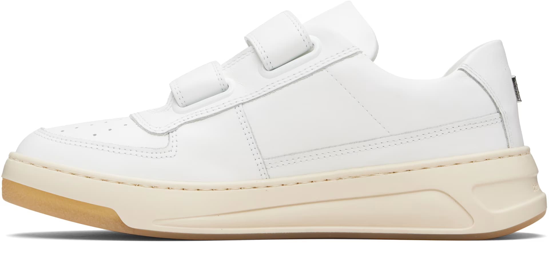 White Velcro Strap Sneakers 3
