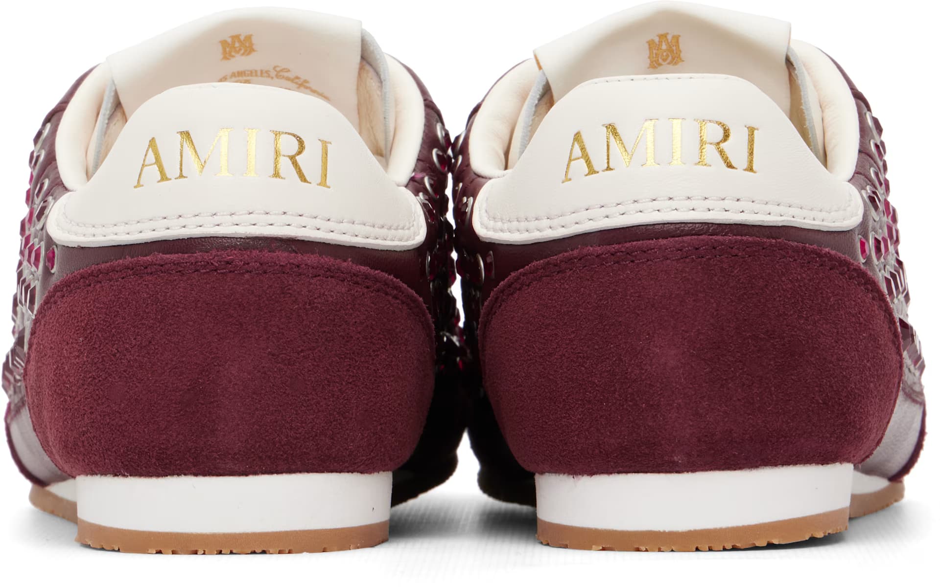 Burgundy Stud Pacific Flat Sneakers 2