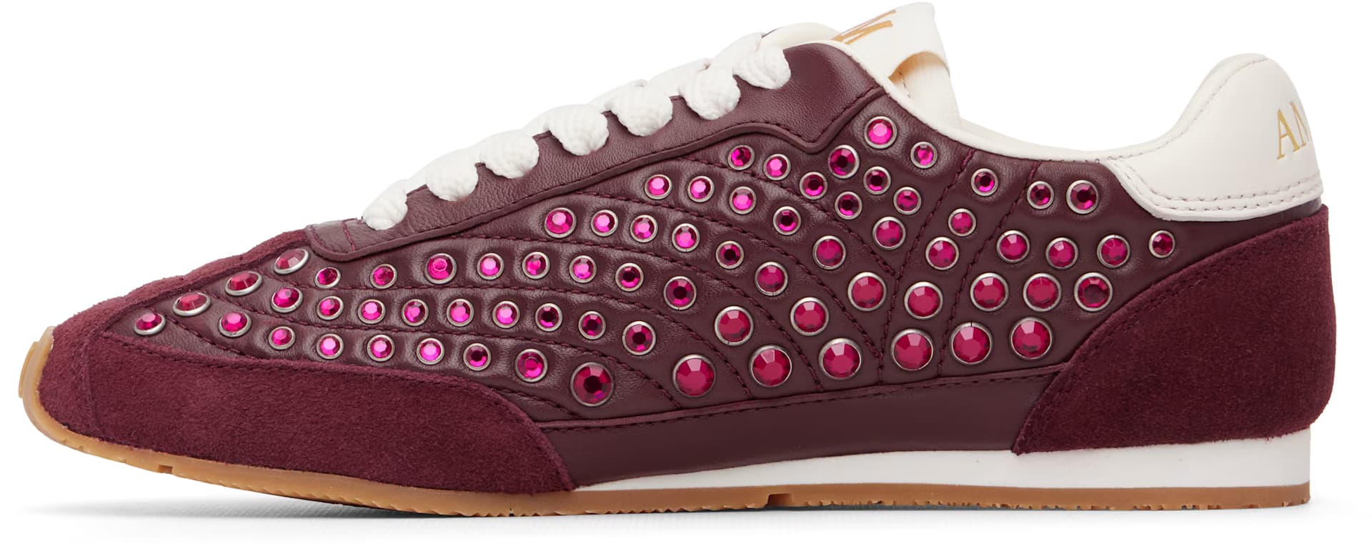 Burgundy Stud Pacific Flat Sneakers 3
