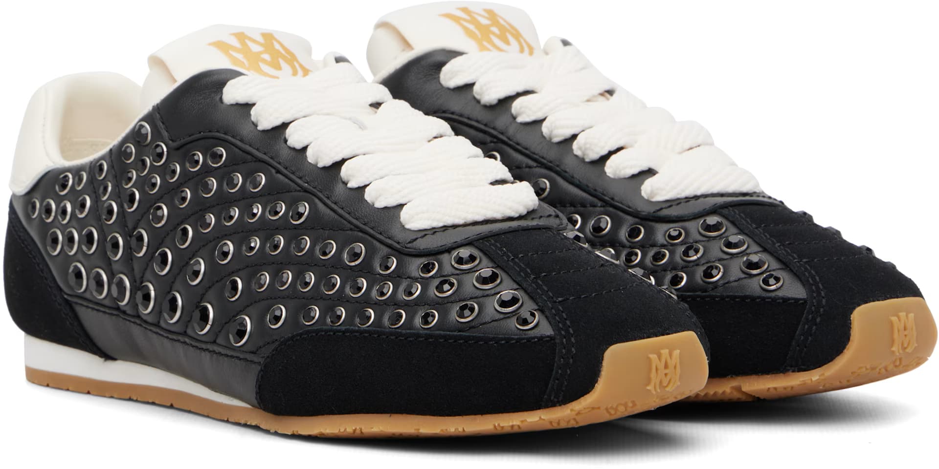 Black Stud Pacific Flat Sneakers 4