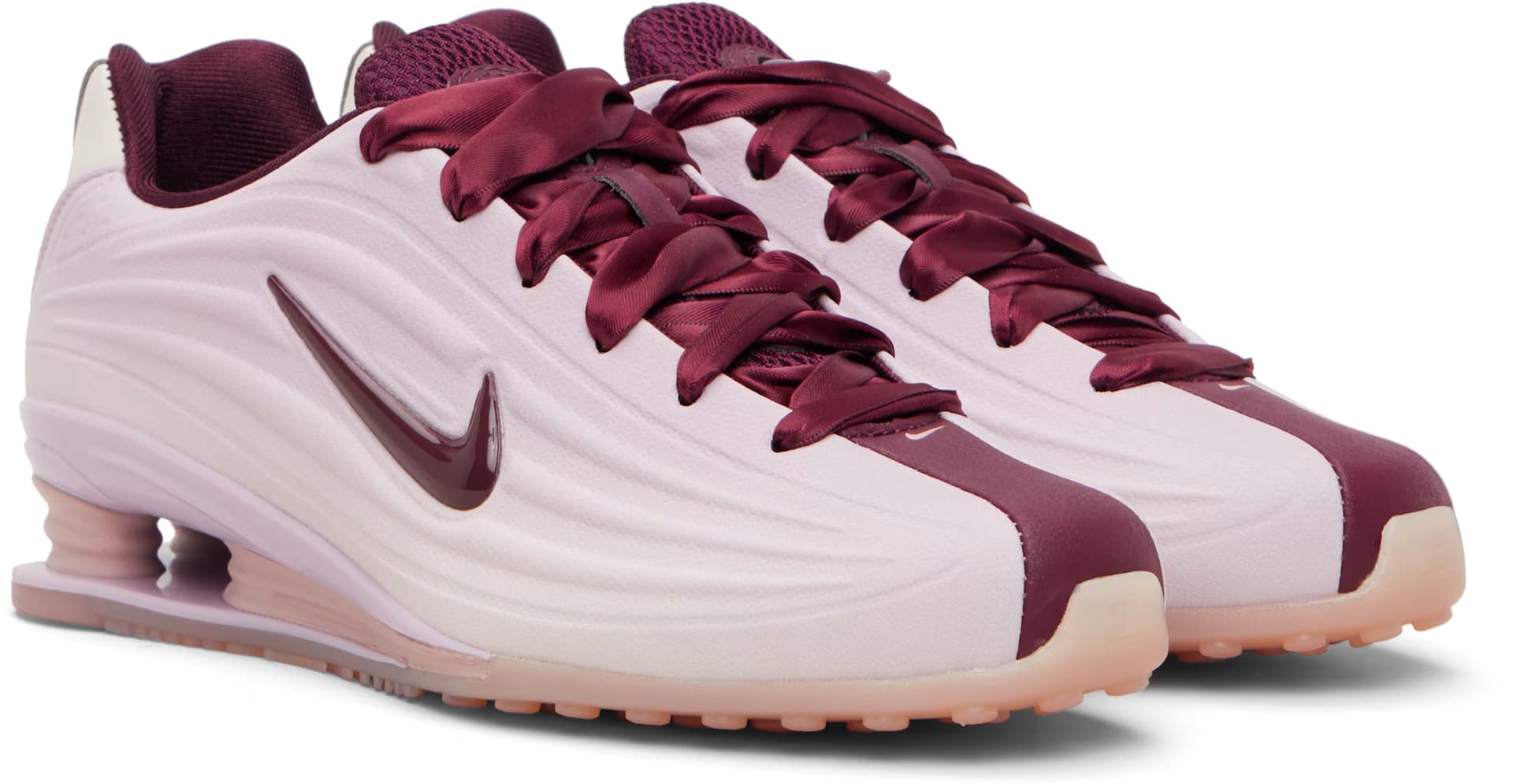 Purple & Burgundy Shox Z SE Sneakers 4