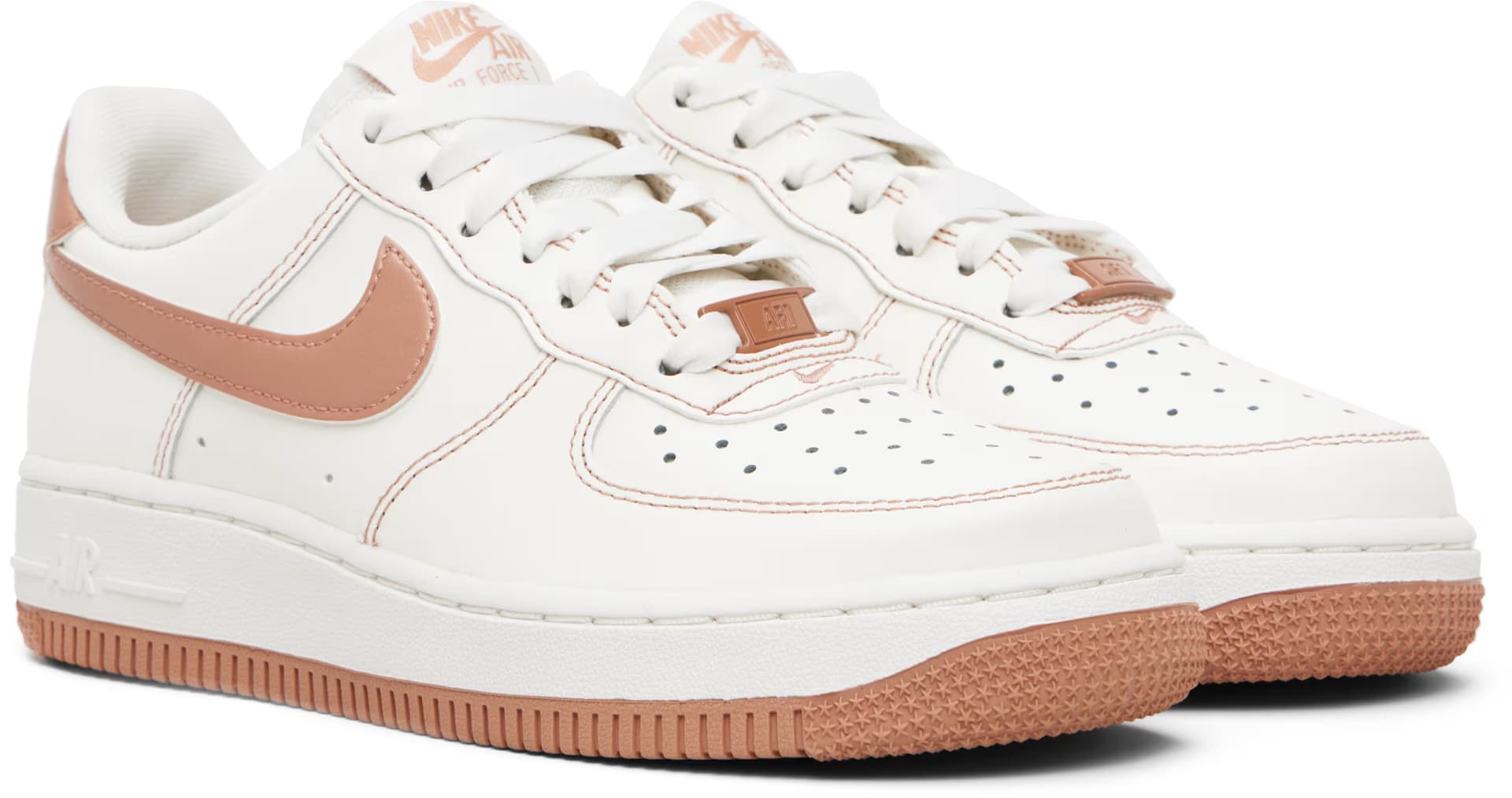 Off-White & Pink Air Force 1 '07 Sneakers 4