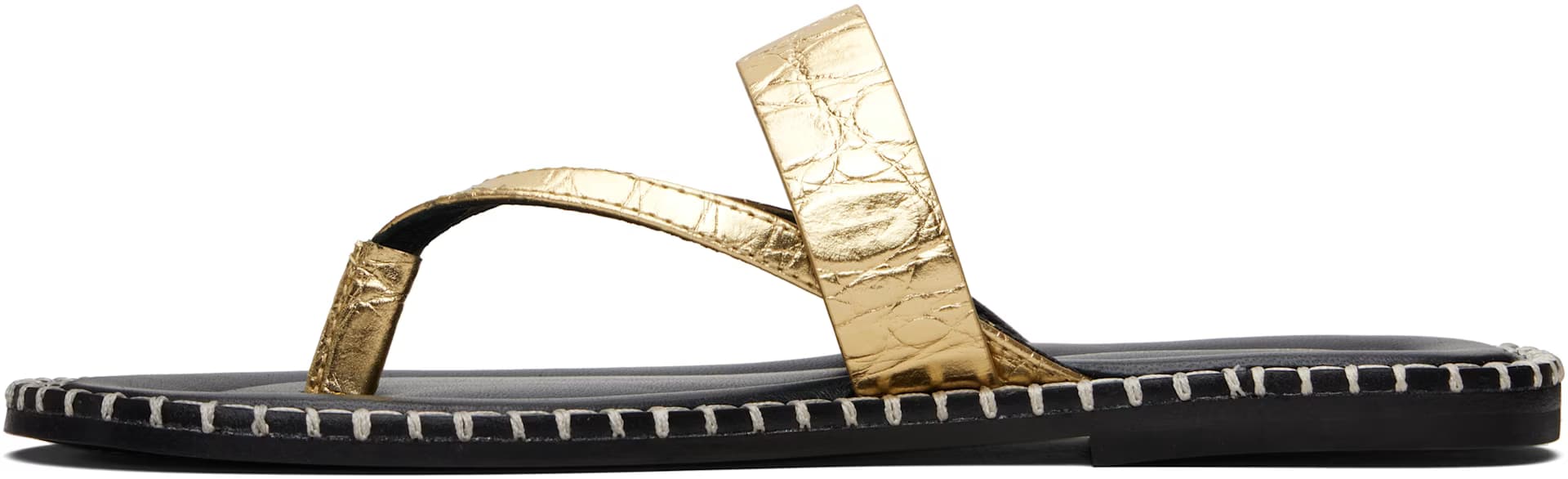 Gold Leather Sandals 3