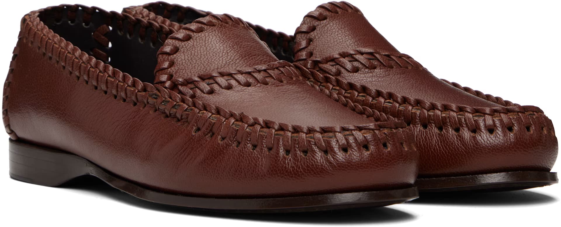Brown Sastre Supple Shiny Loafers 4