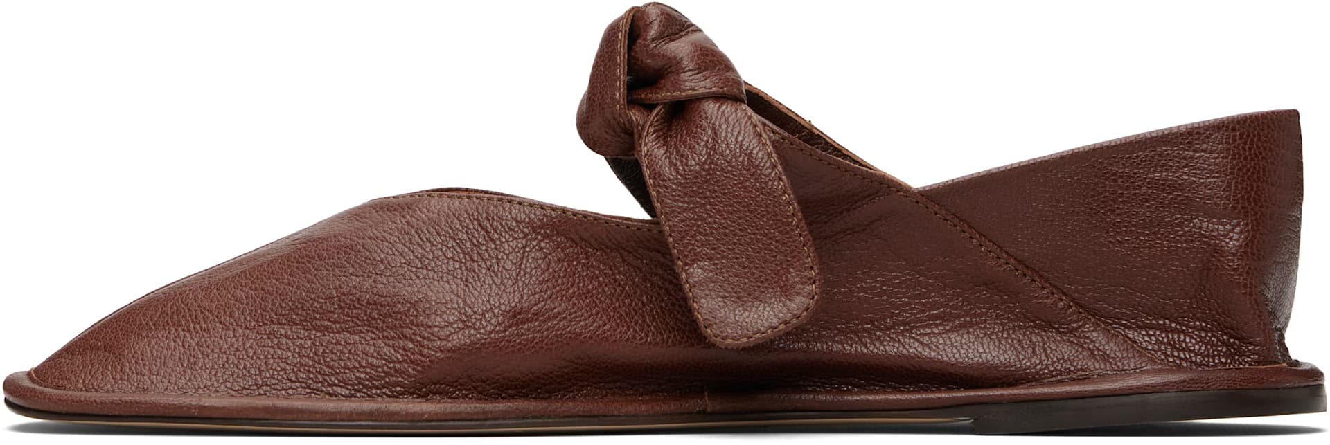 Brown Llasada Supple Shiny Ballerina Flats 3