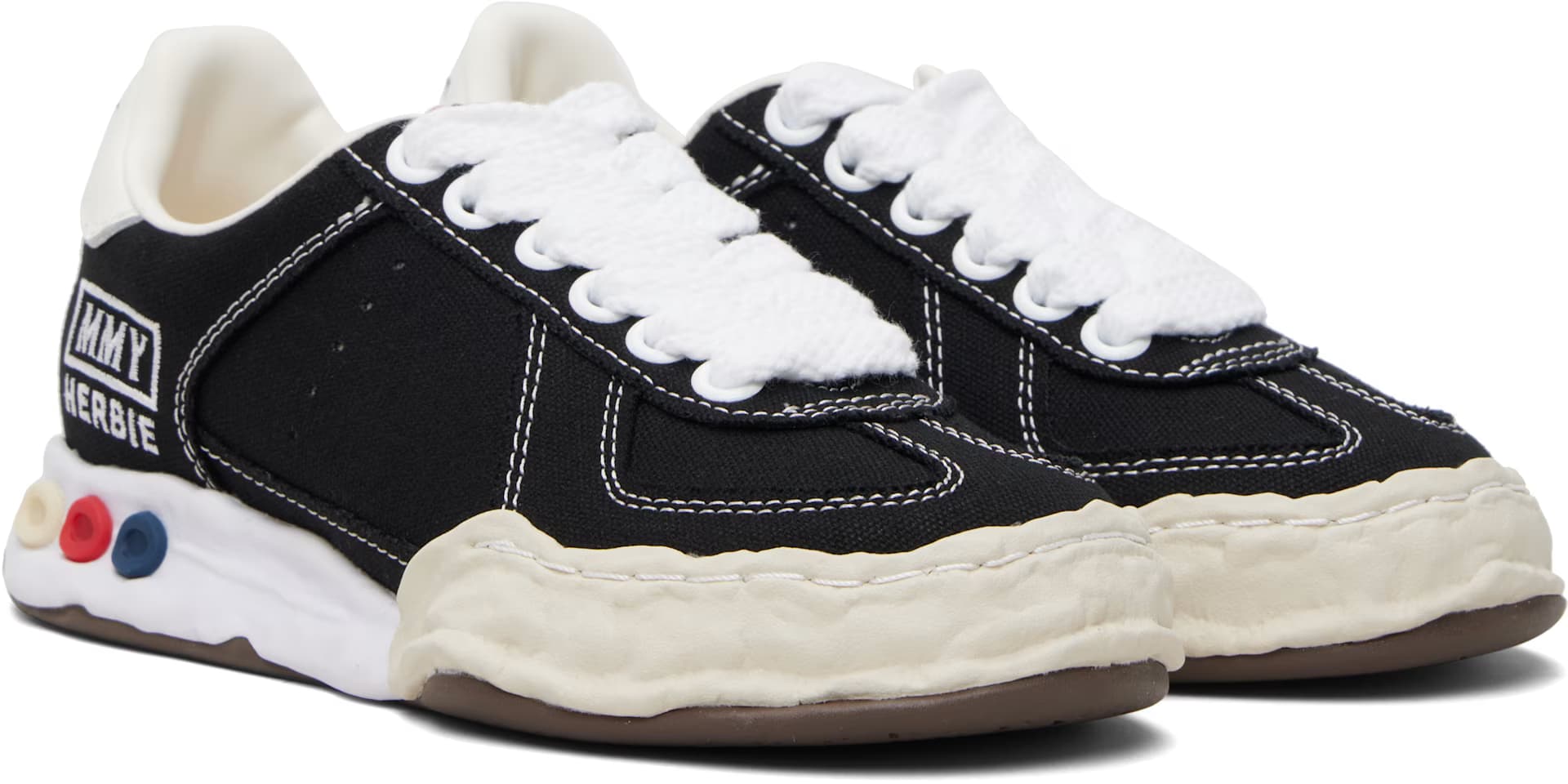 Black 'Herbie' OG Sole Canvas Low-top Sneakers 4