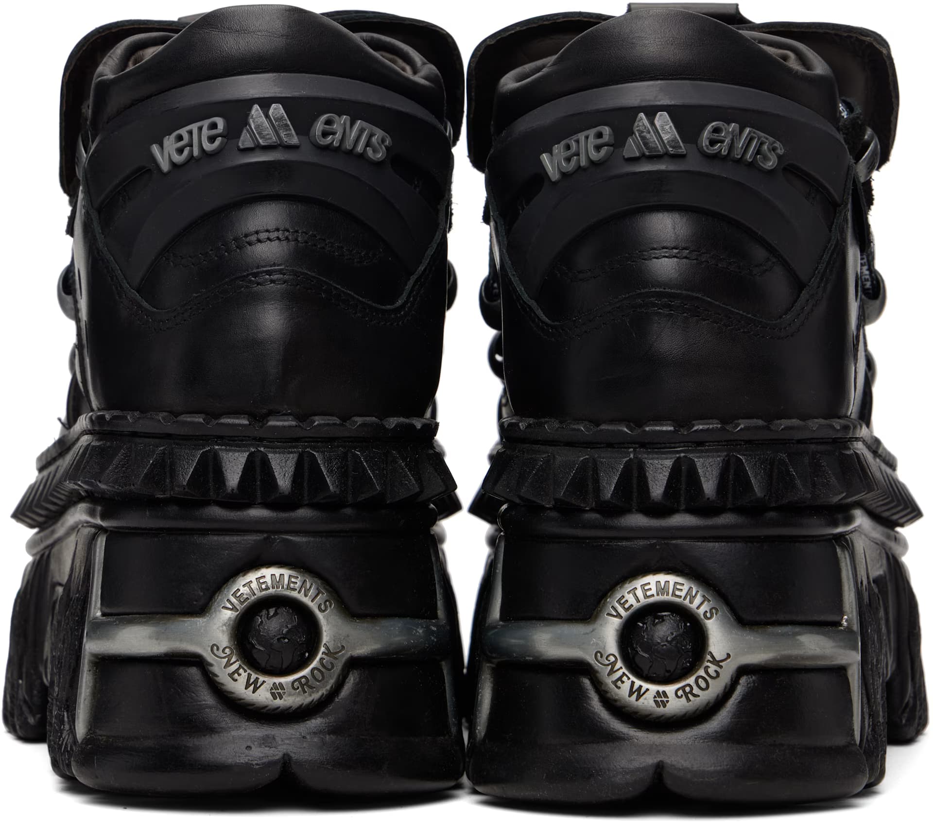 Black New Rock Edition Fire Platform Sneakers 2