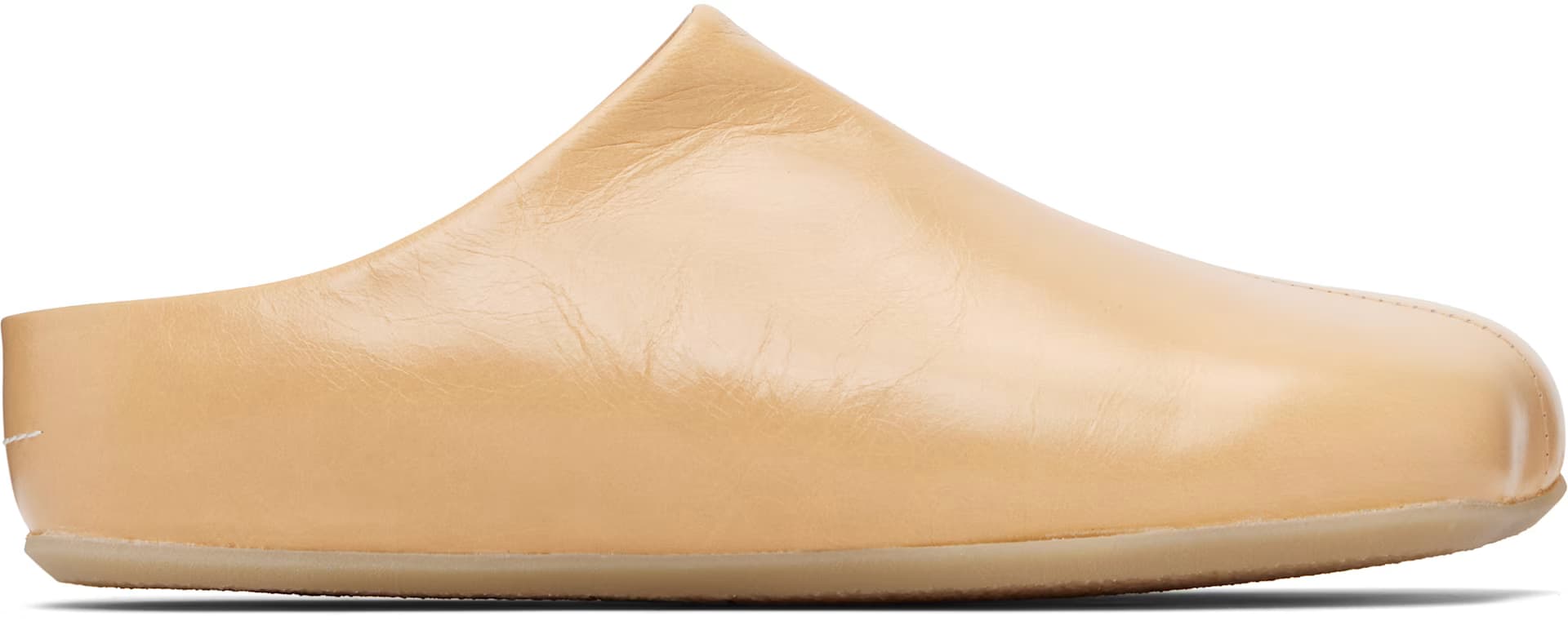 Beige Factory Sabot Loafers by Mm6 Maison Margiela