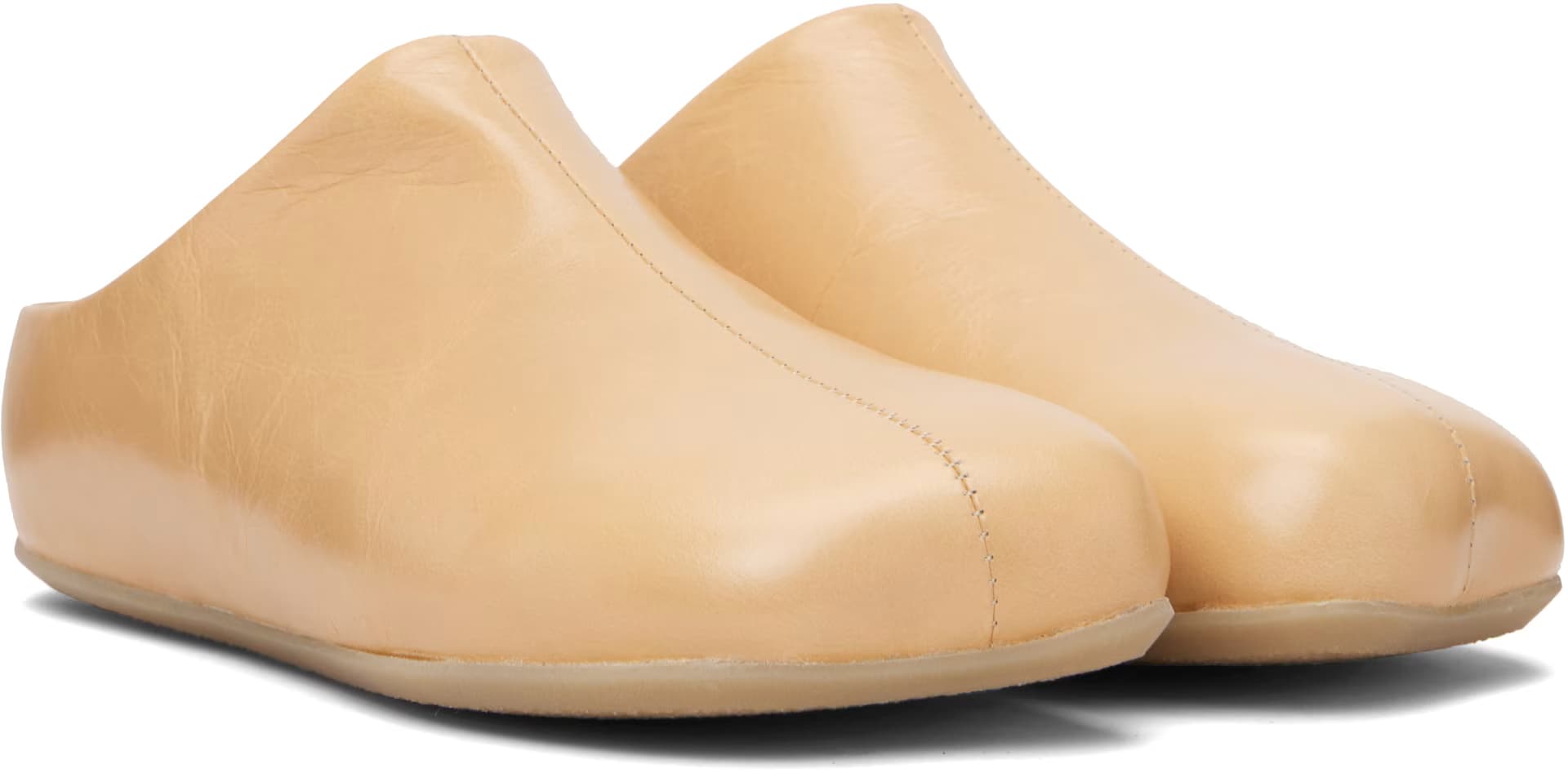 Beige Factory Sabot Loafers 4