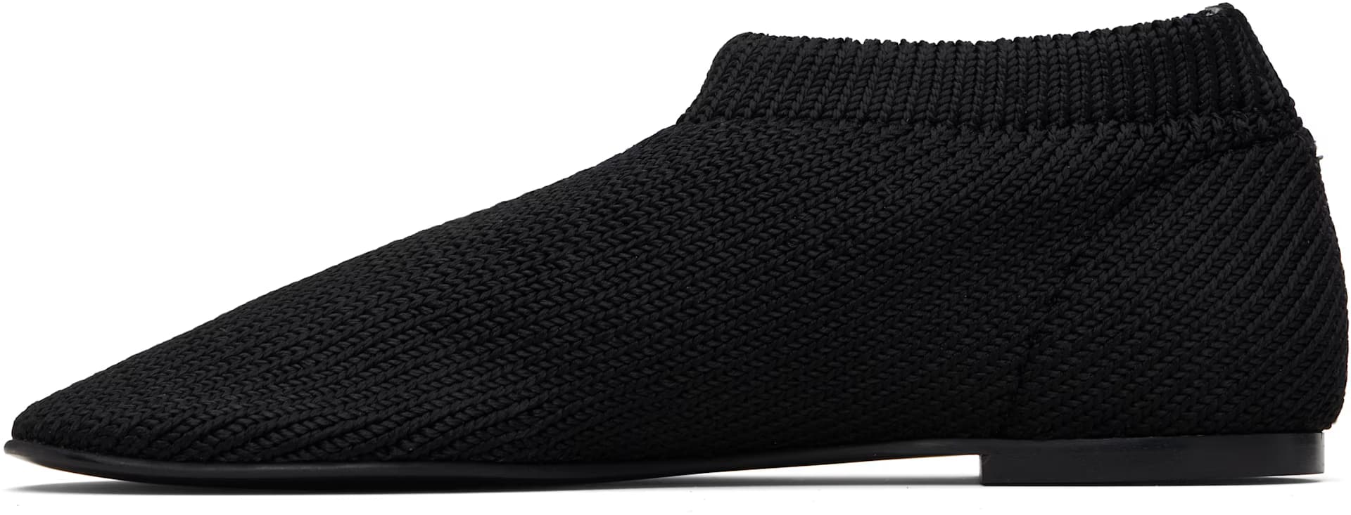 Black Glove Knit Loafers 3