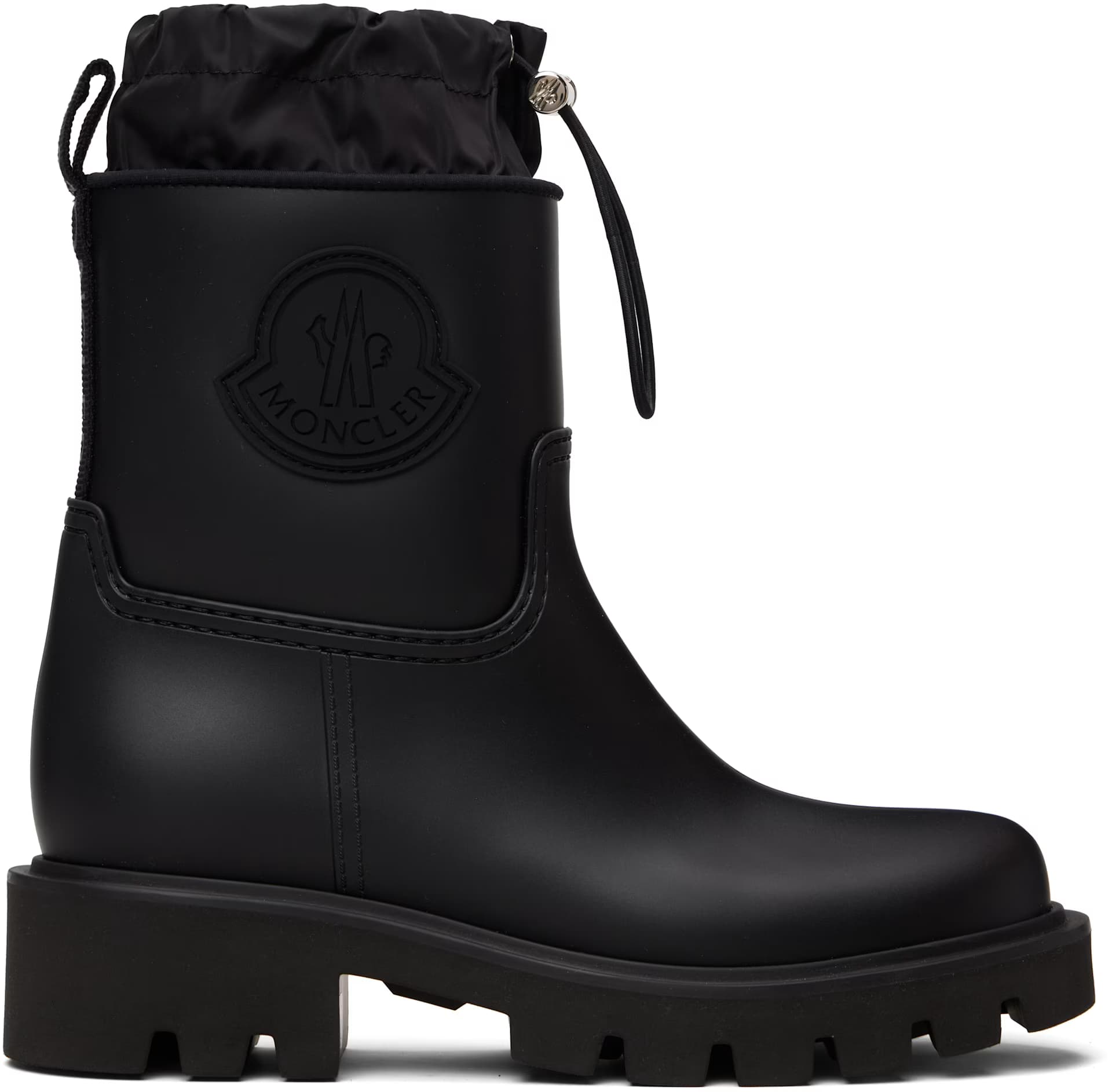 Black Kickstream Rain Boots by Moncler