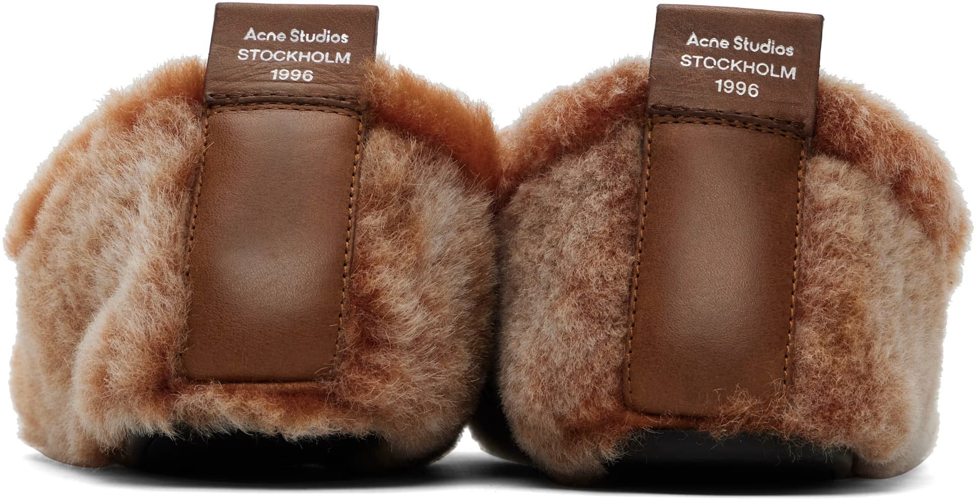 Orange Shearling Loafers 2