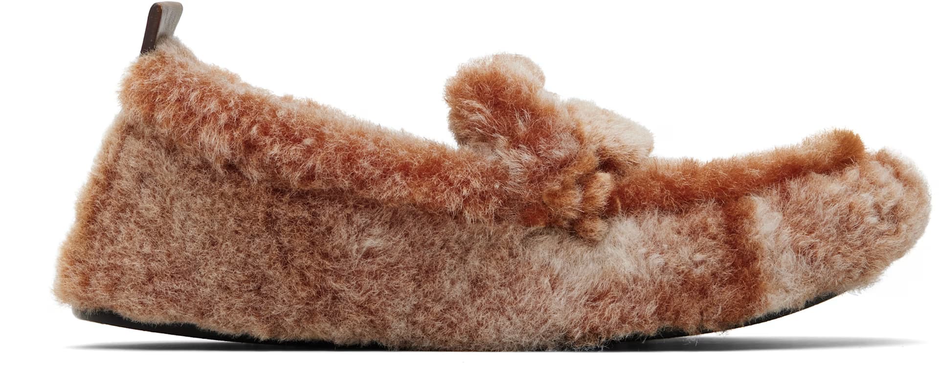 Orange Shearling Loafers by Acne Studios
