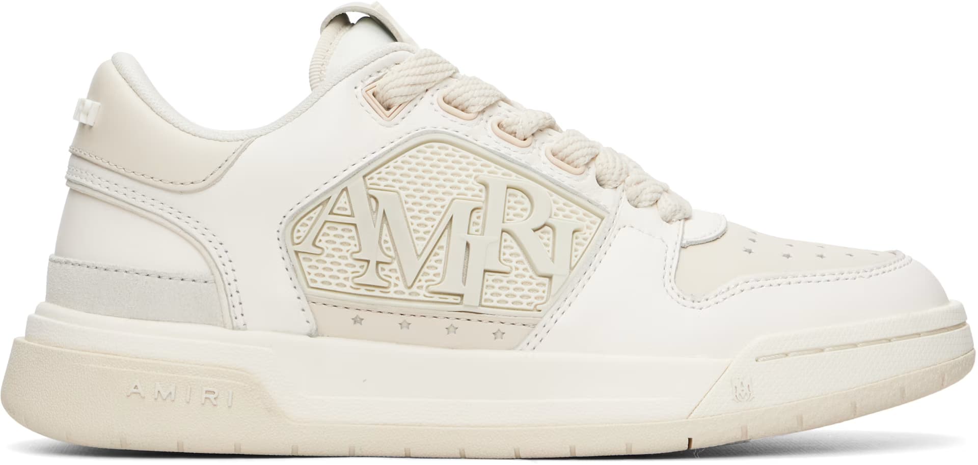 White & Off-White Classic Low Sneakers by Amiri