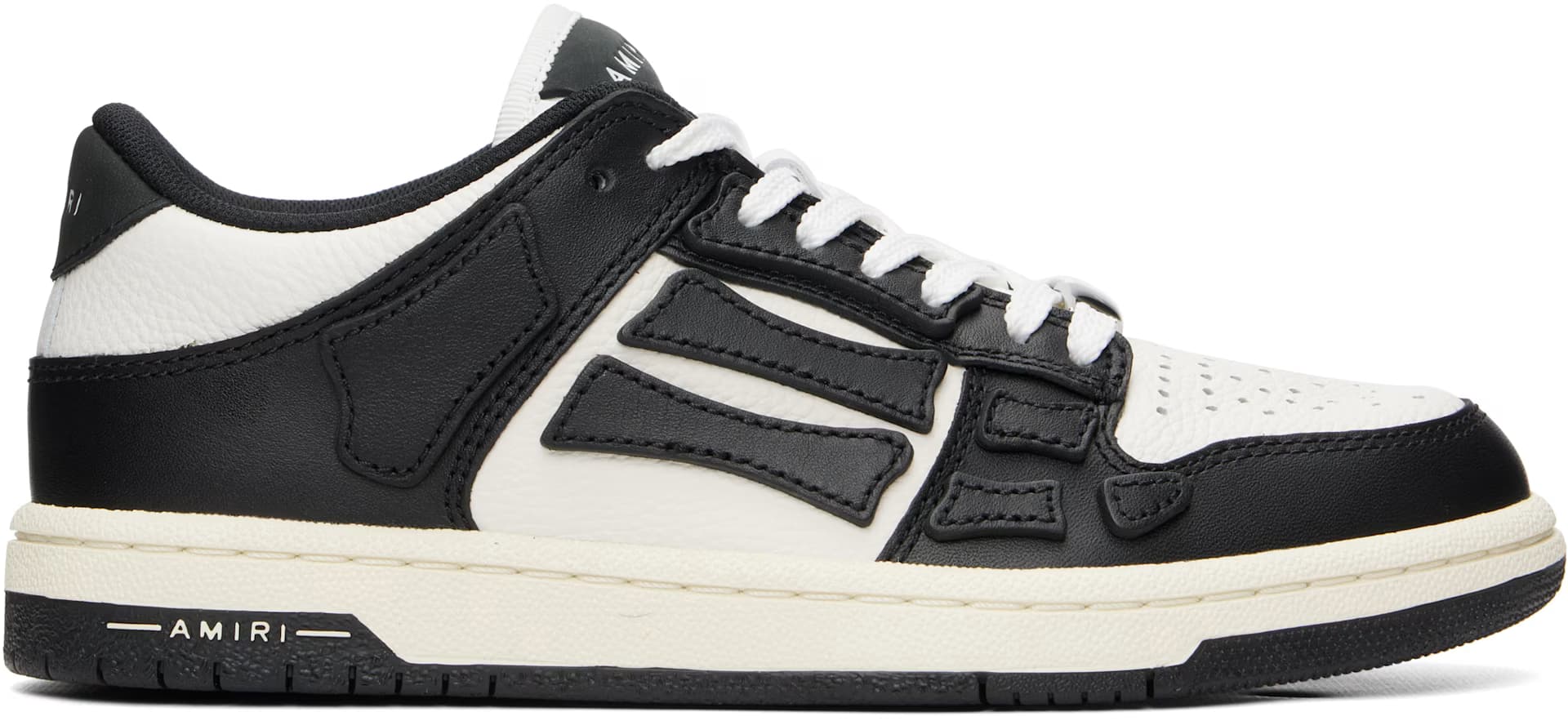 Black & White Skel-Top Low Sneakers by Amiri