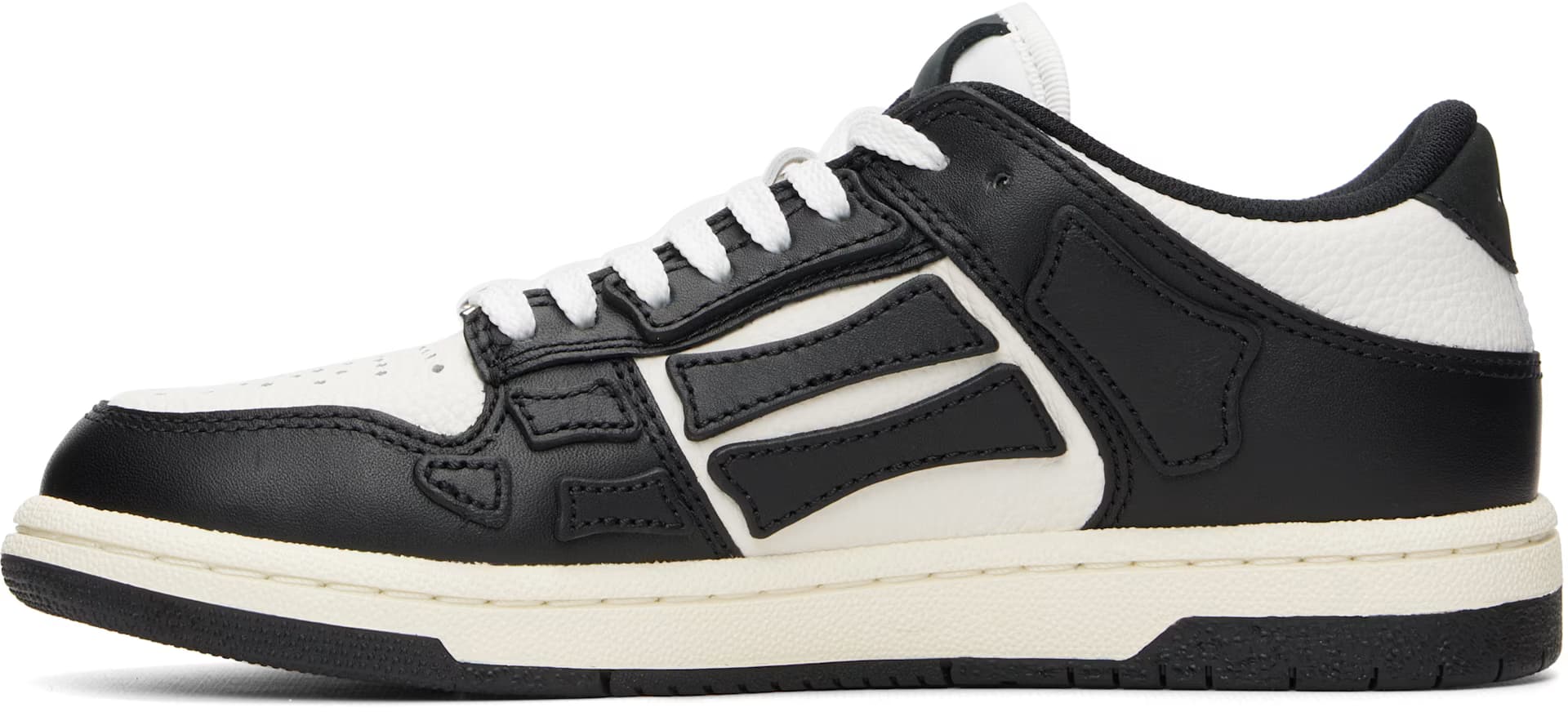Black & White Skel-Top Low Sneakers 3