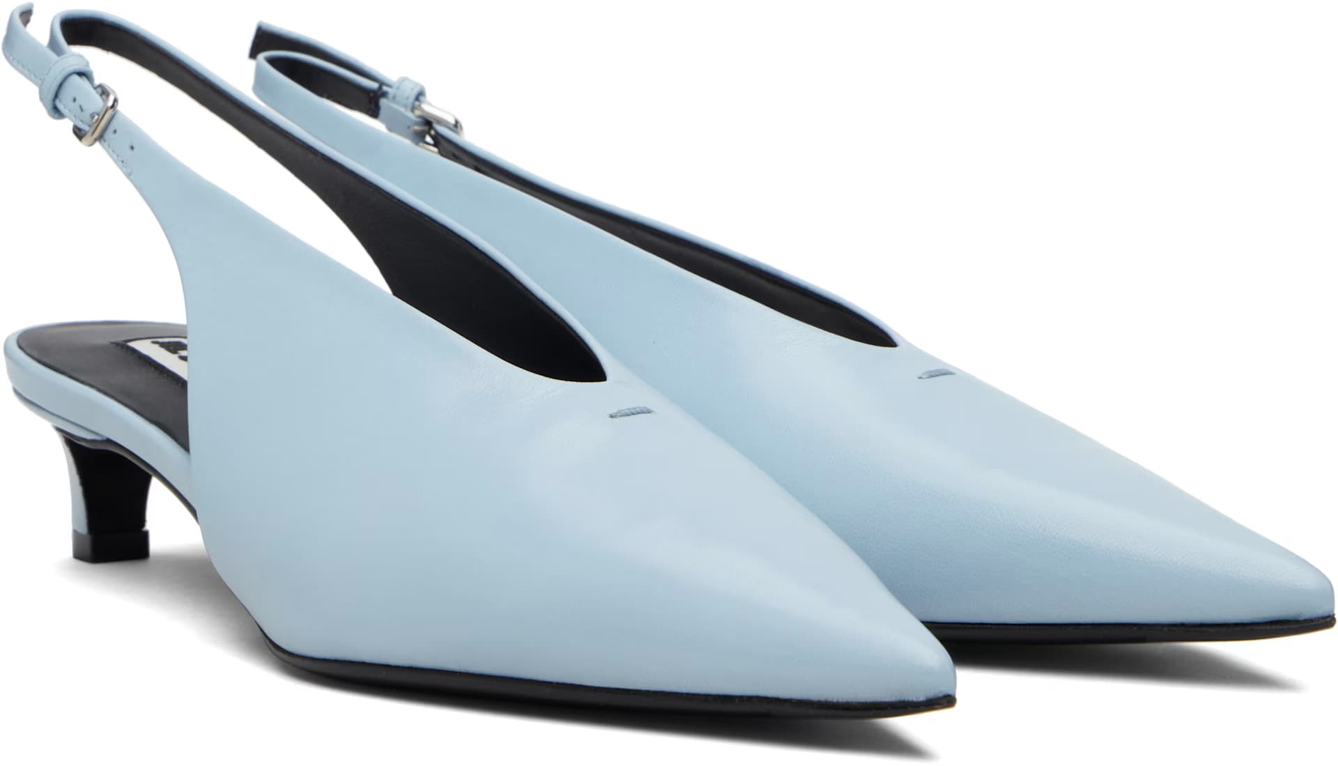 Blue Slingback Heels 4