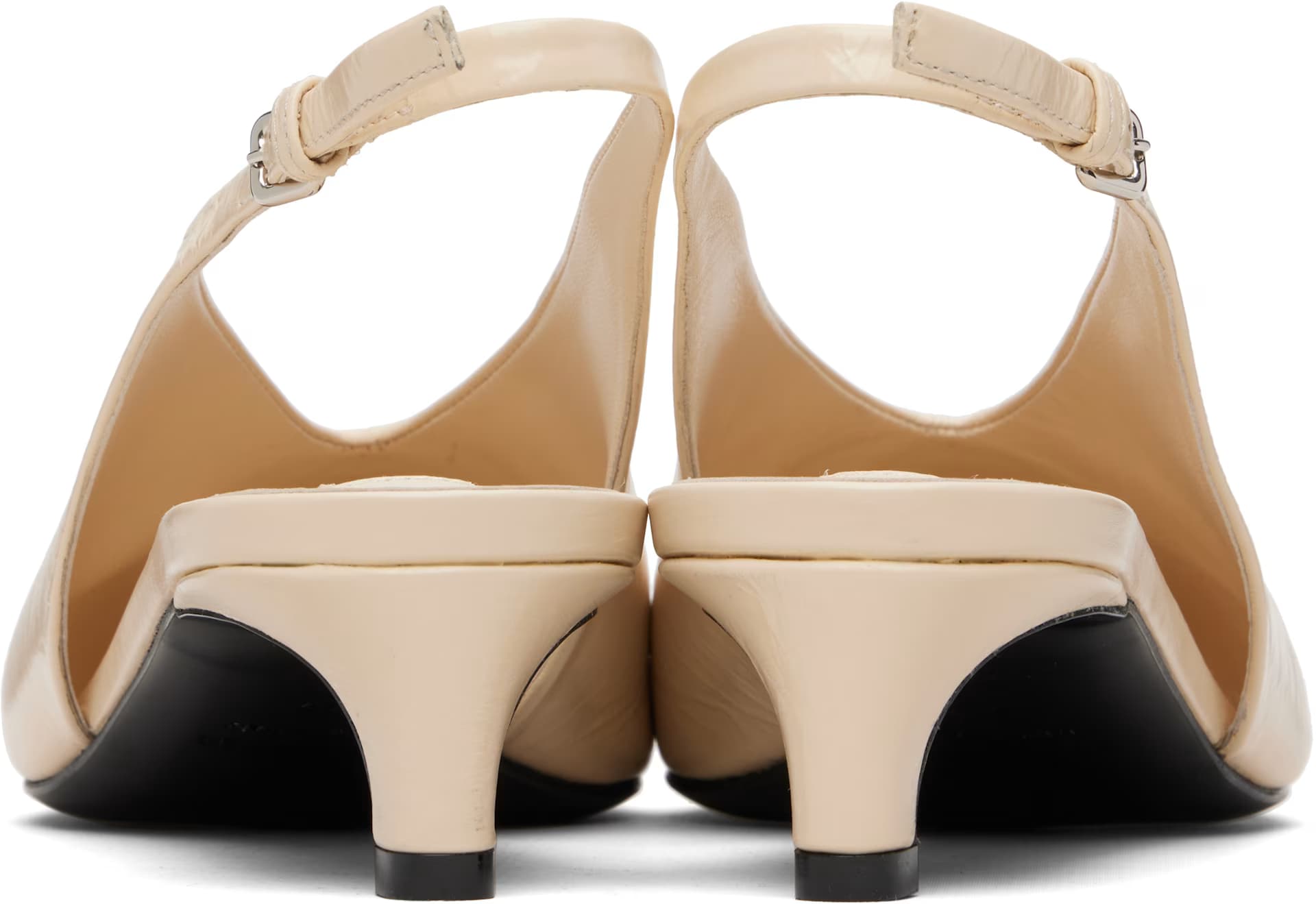 Off-White Slingback Heels 2