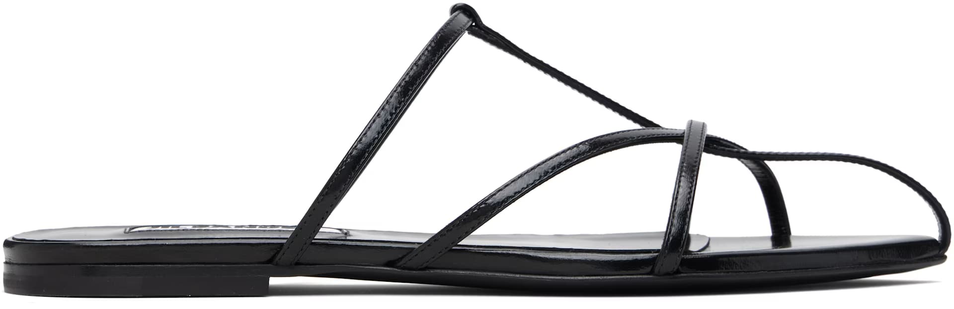 Black Pointed Toe Sandals by Jil Sander