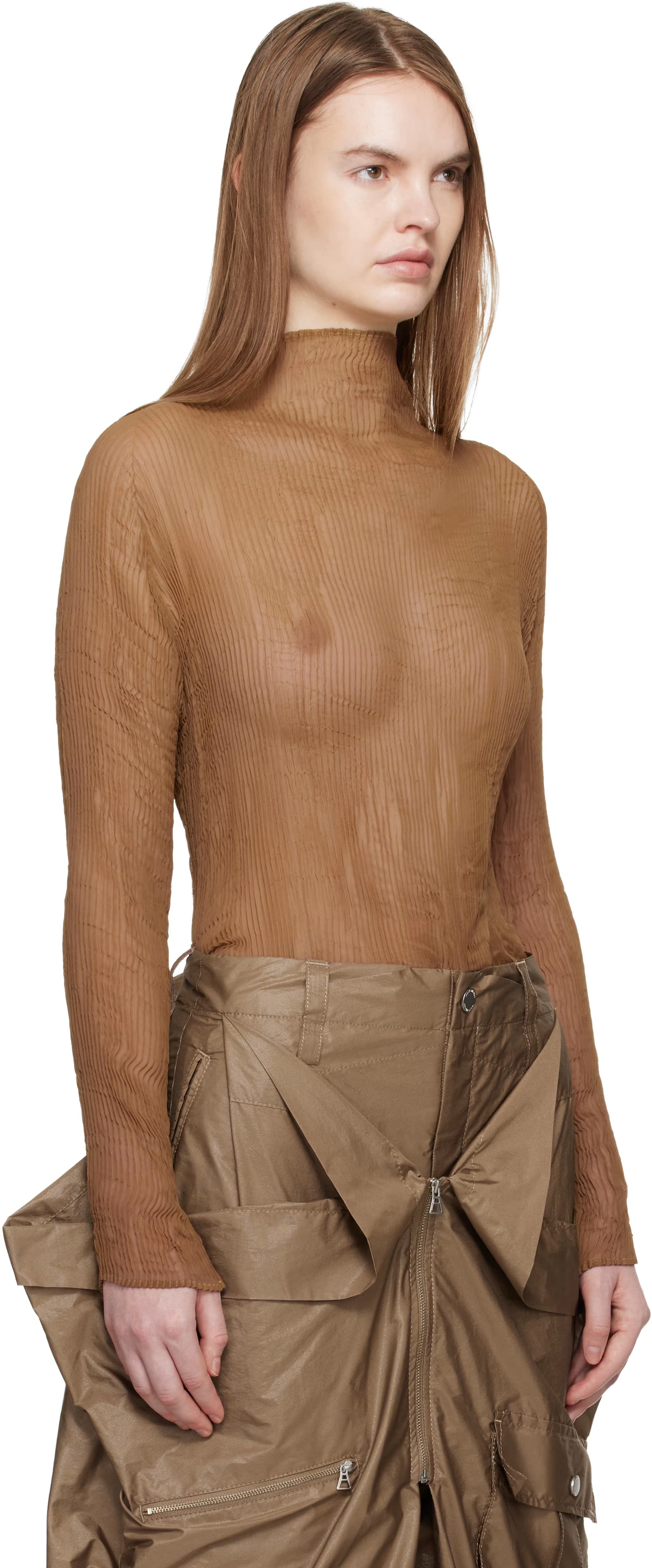 Beige Chiffon Twist 3 Top 2