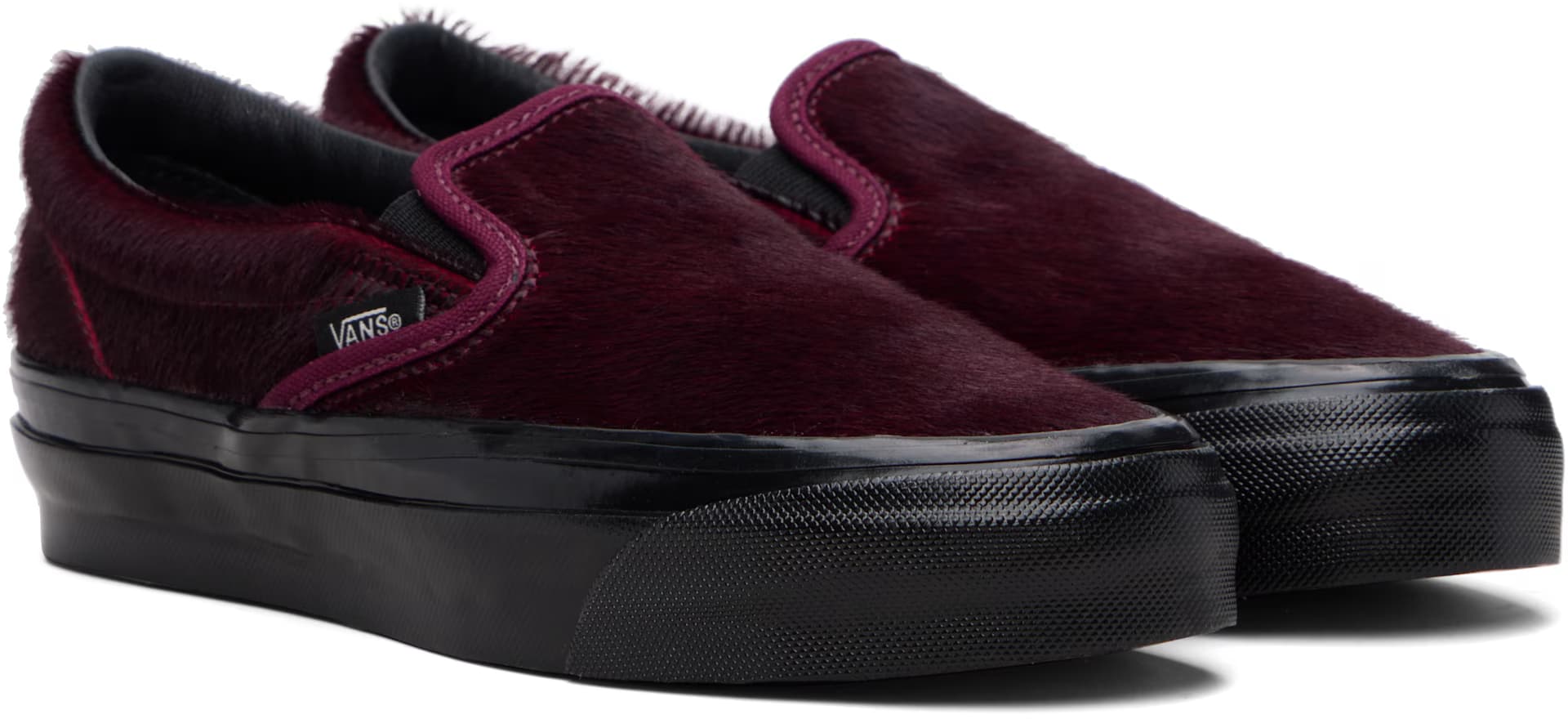 Burgundy Premium Classic Slip-On Sneakers 4
