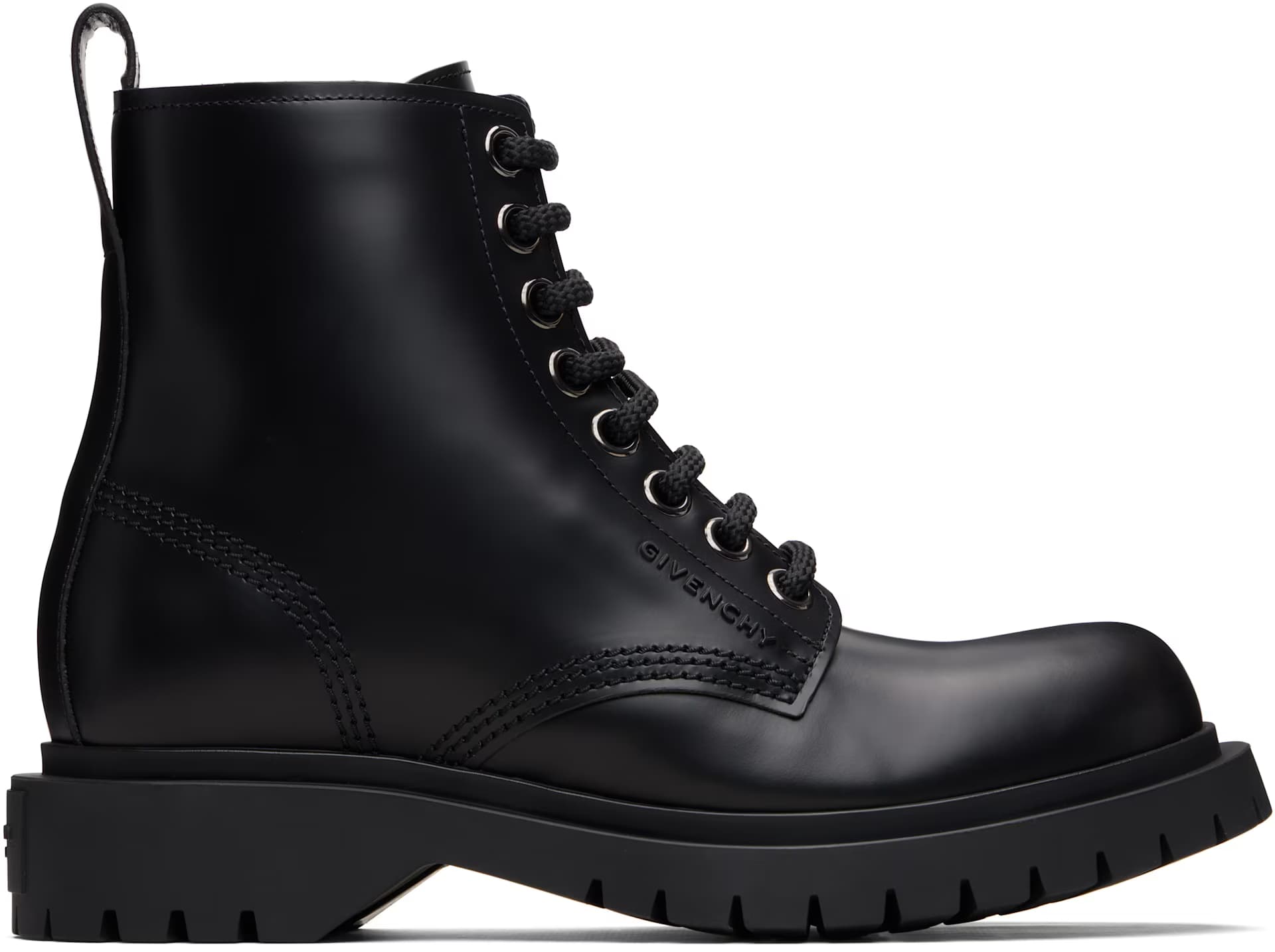 Black Lace Up Boots by Givenchy