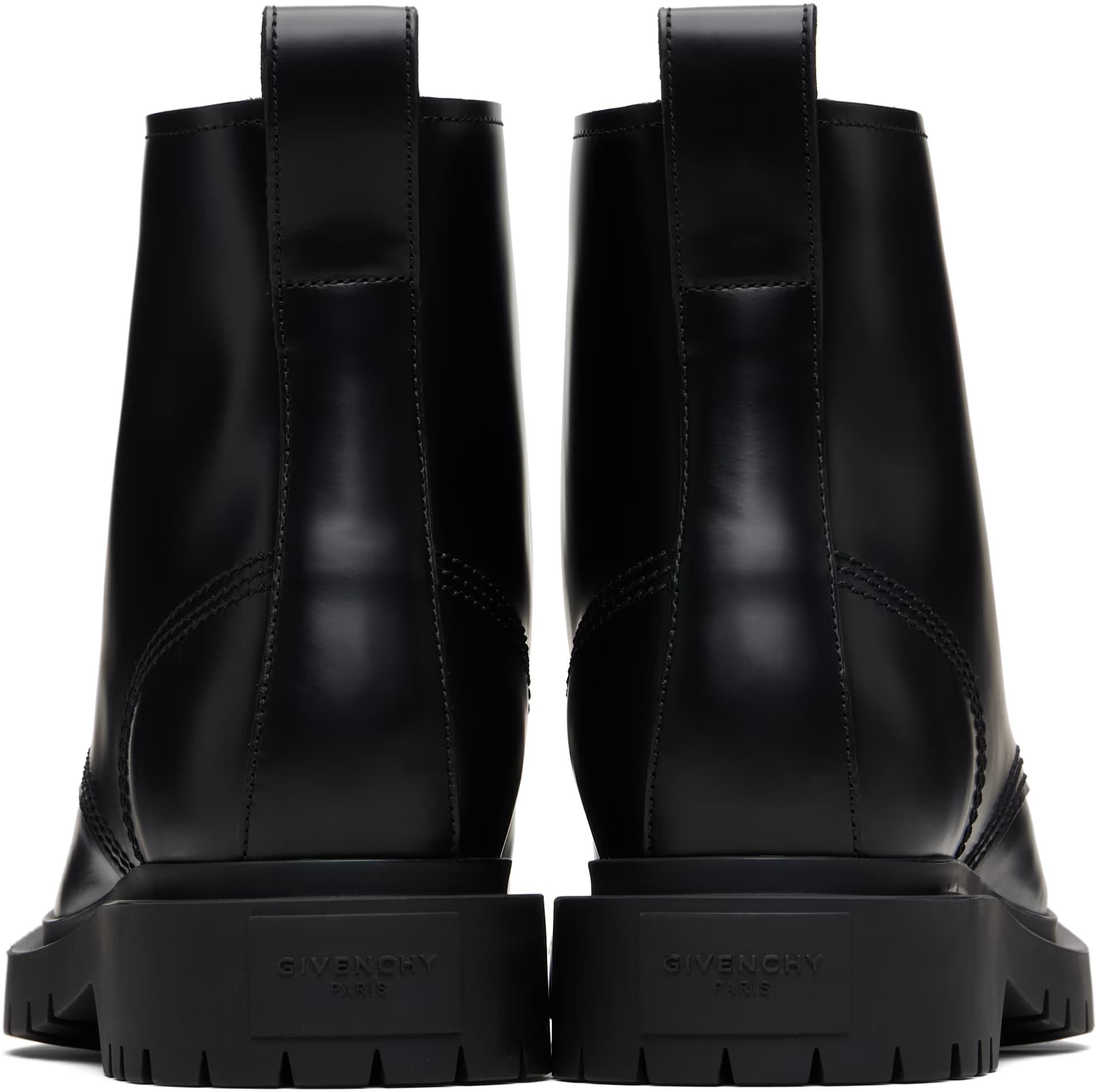 Black Lace Up Boots 2
