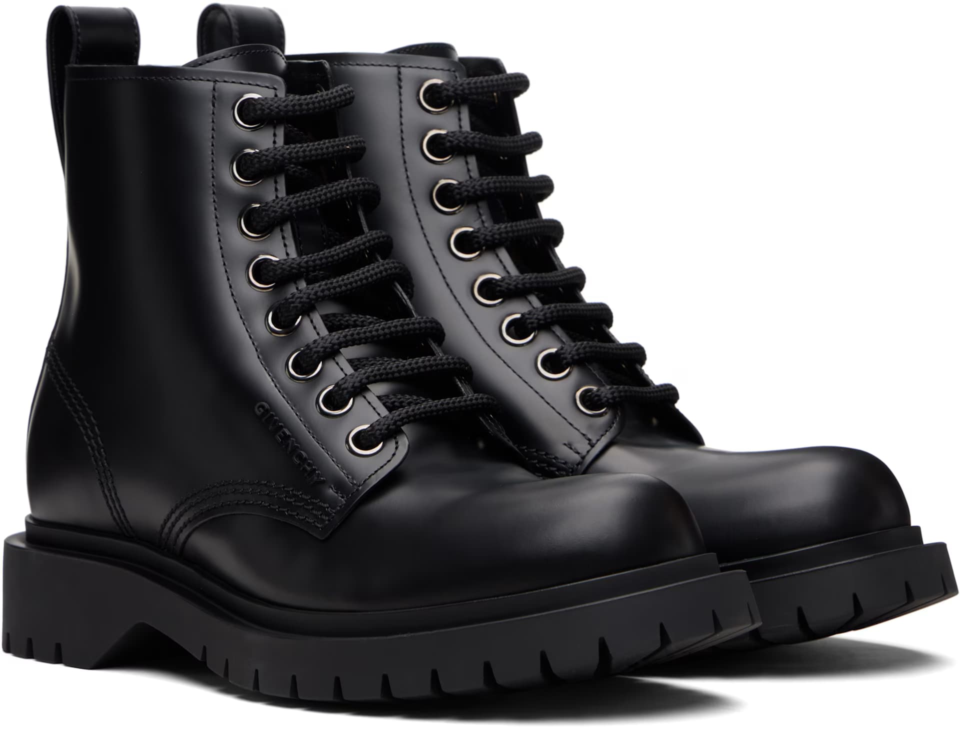 Black Lace Up Boots 4