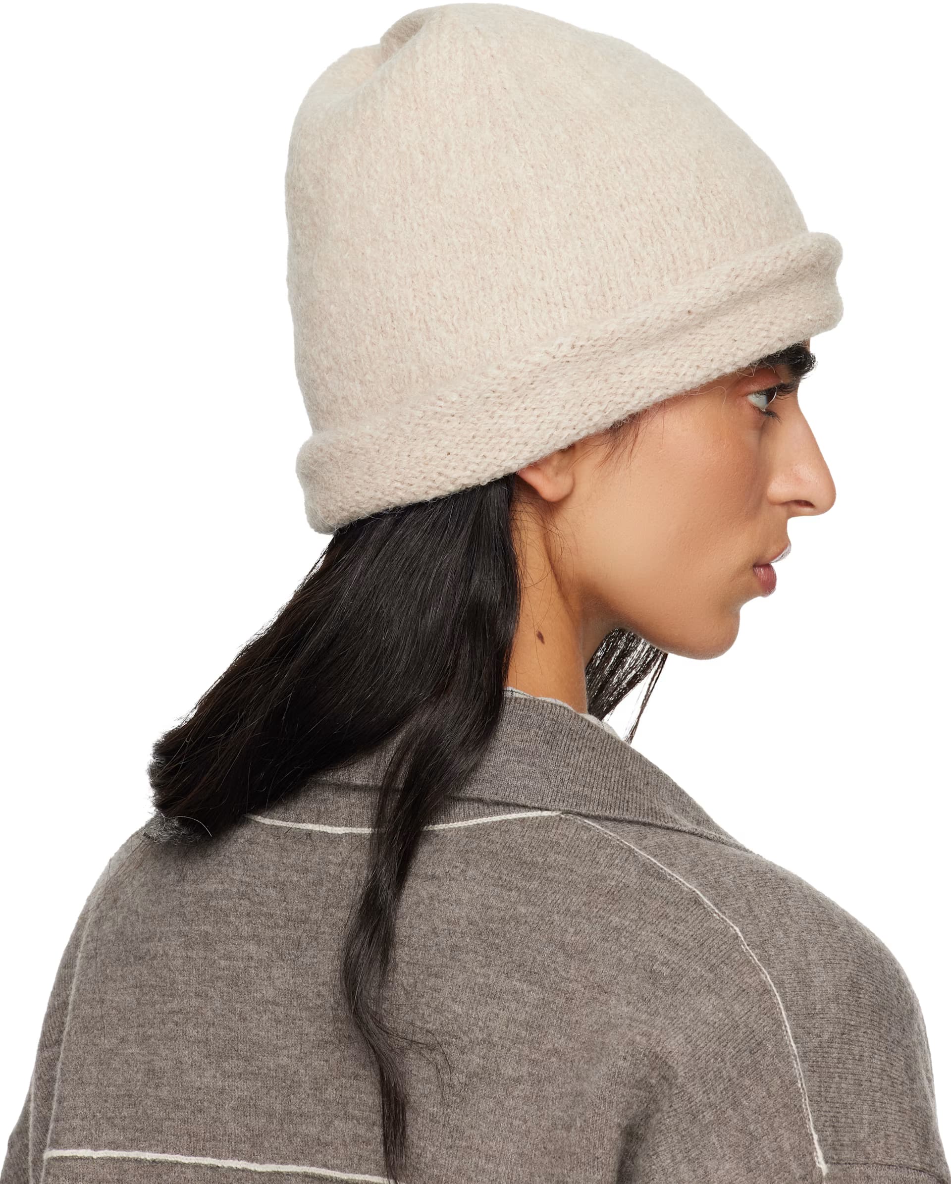 Beige Crown Beanie 3